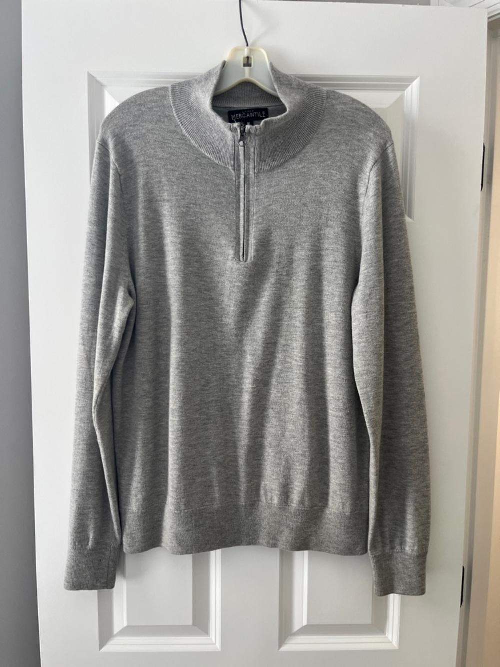 J. Crew Light Gray Half-Zip Sweater
